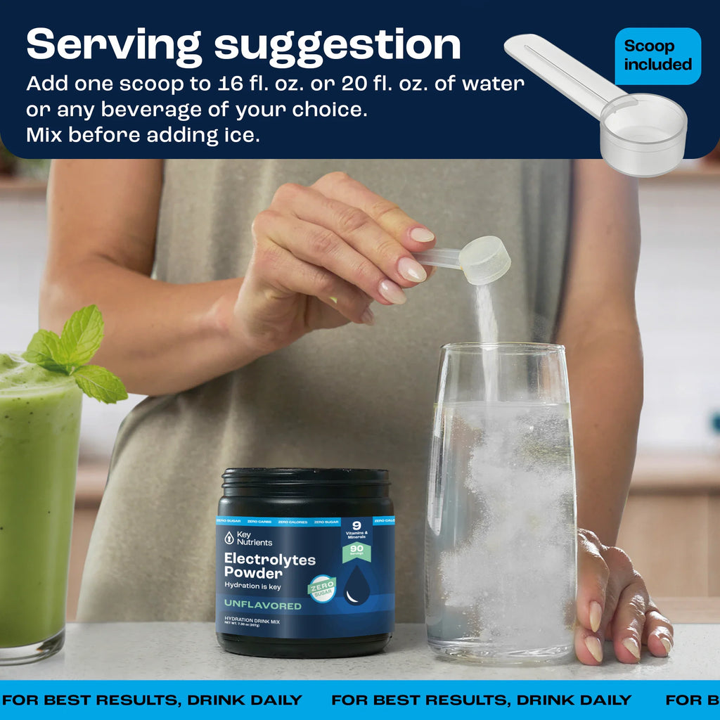 Electrolyte Recovery Plus Powder (Sugar-Free) Key Nutrients