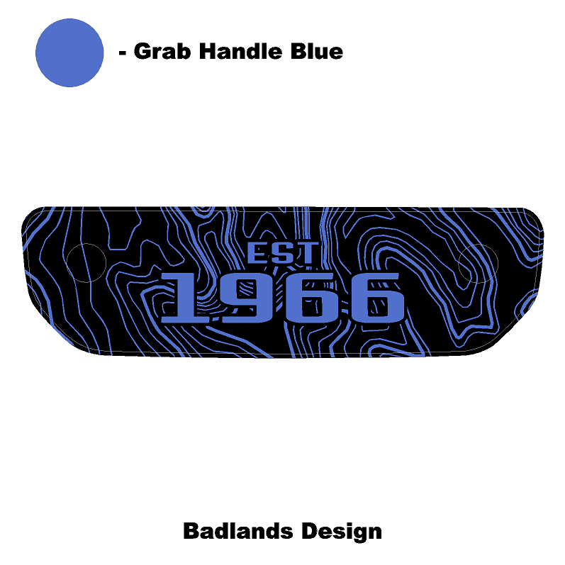 1966 Topographic Shifter Plate (Printed Series + Acrylic) - 2021+ Bronco StickerFab