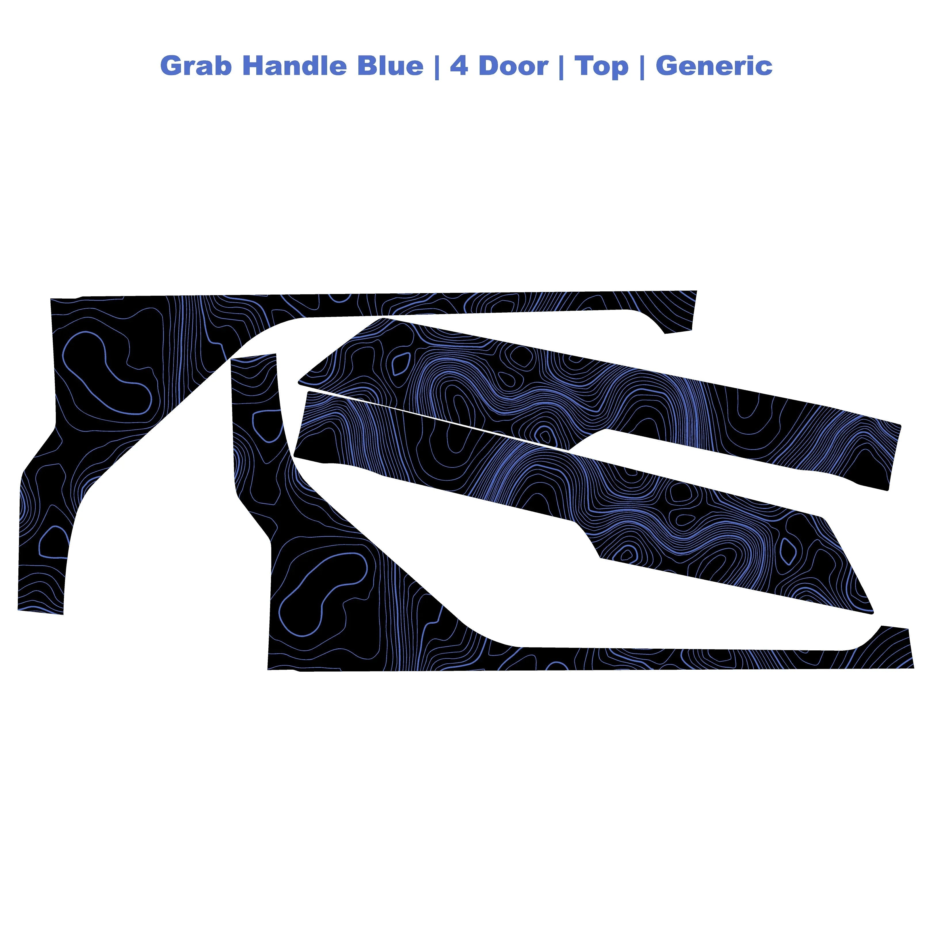 Topographic Upper Door Overlay Kit (Printed Series) - 2021+ Bronco 4 Door StickerFab