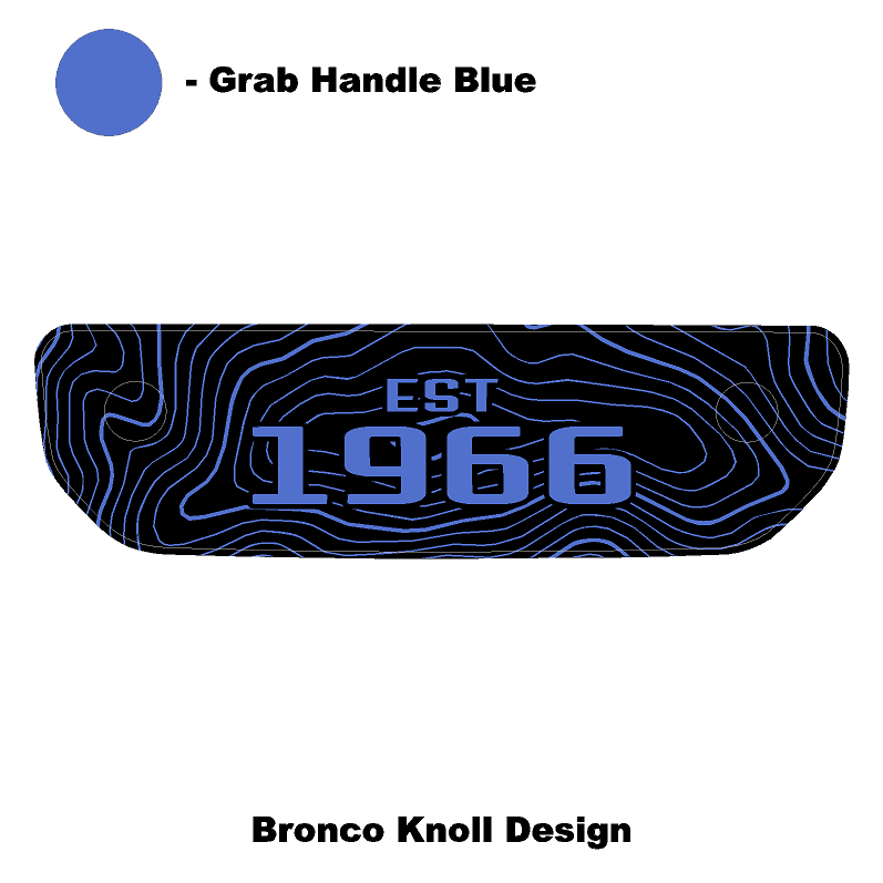1966 Topographic Shifter Plate (Printed Series + Acrylic) - 2021+ Bronco StickerFab