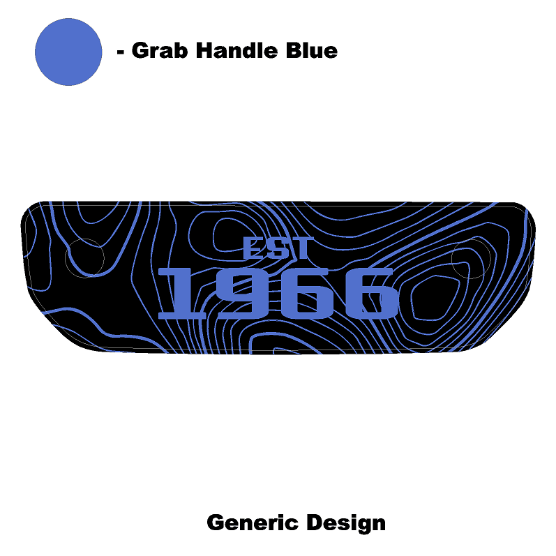 1966 Topographic Shifter Plate (Printed Series + Acrylic) - 2021+ Bronco StickerFab