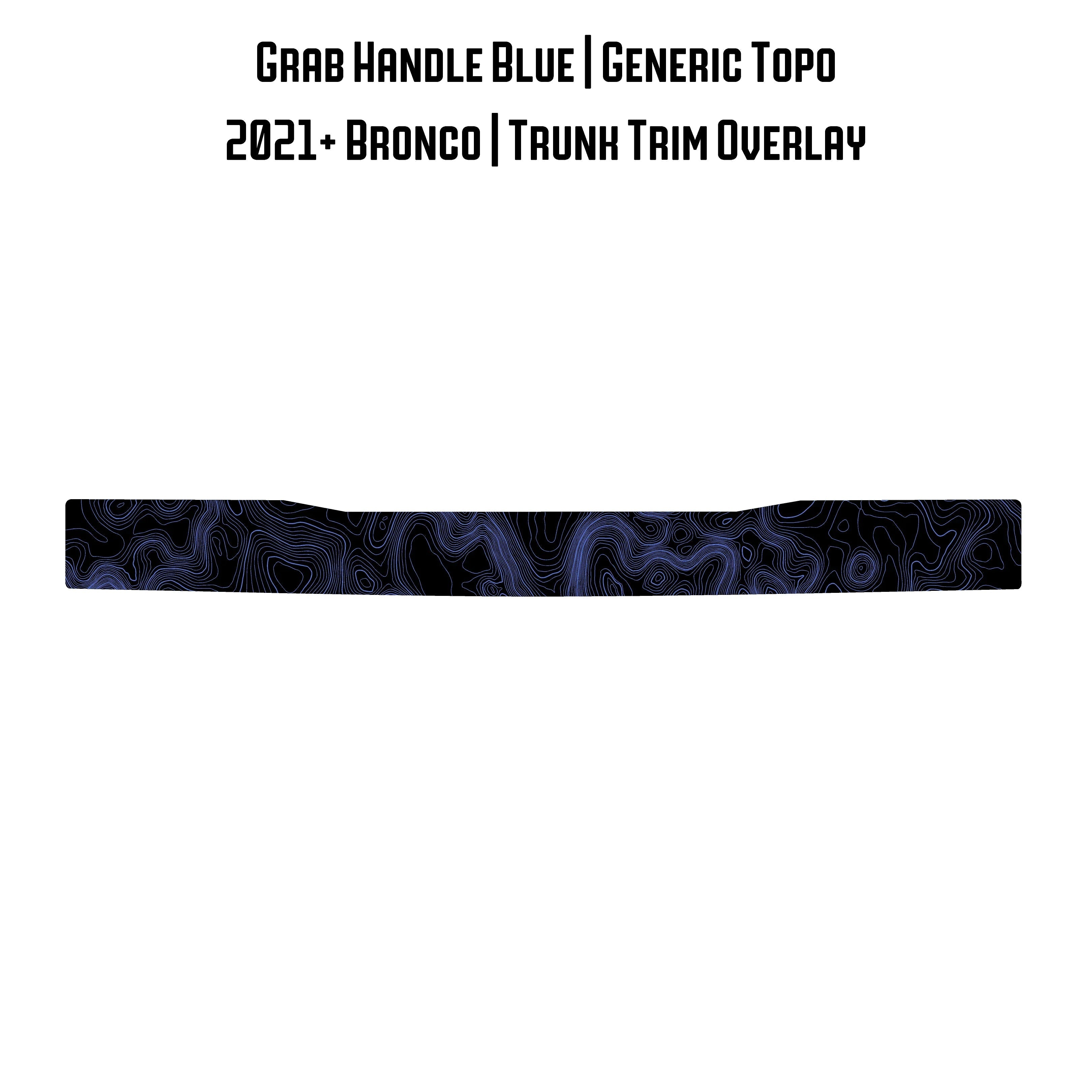 Topo Trunk Trim Overlay / Protector - 2021+ Bronco StickerFab