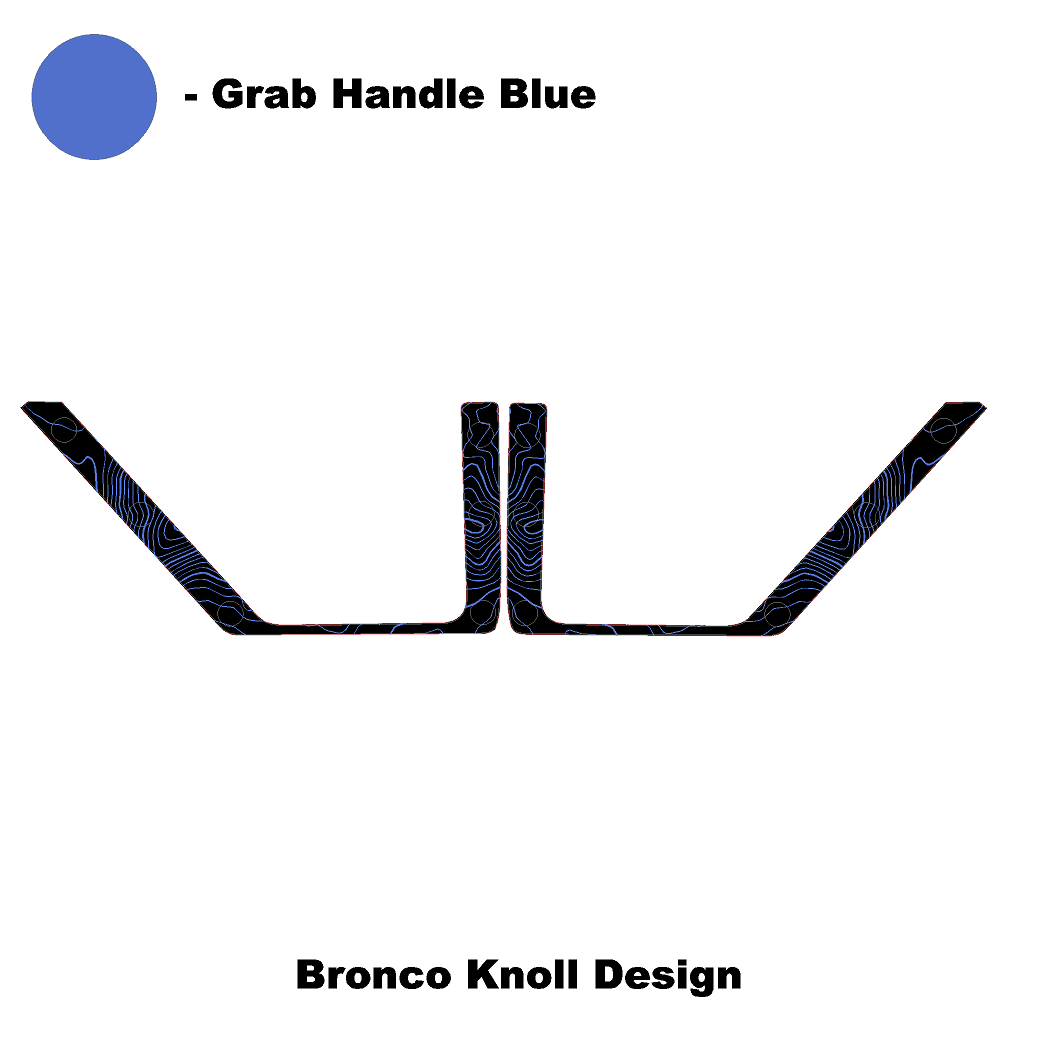 Topo Front Door Net Trim Overlay Kit (Printed Series) - 2021+ Bronco StickerFab