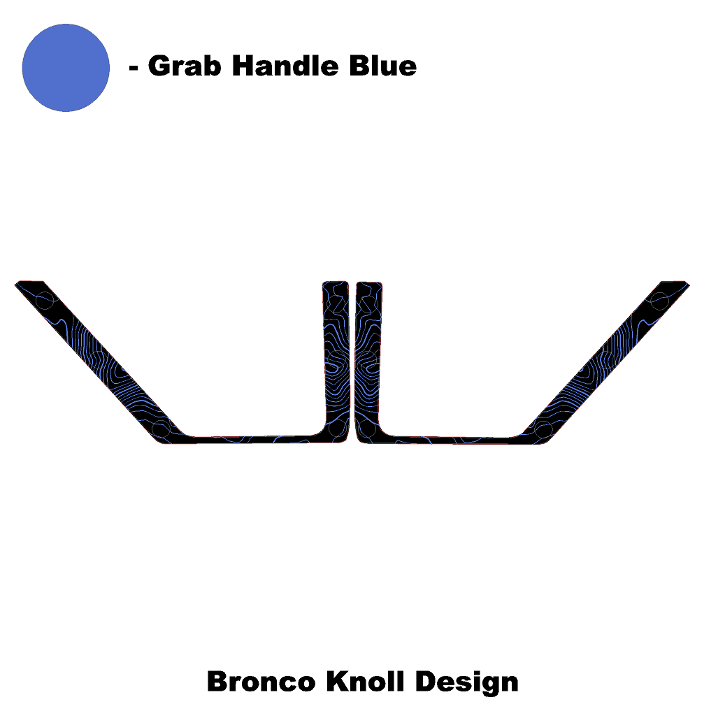 Topo Rear Door Net Trim Overlay Kit (Printed Series) - 2021+ Bronco StickerFab