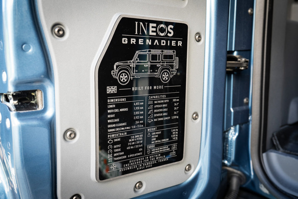 Spec Plate for Cargo Door - 2024+ Grenadier Station Wagon StickerFab