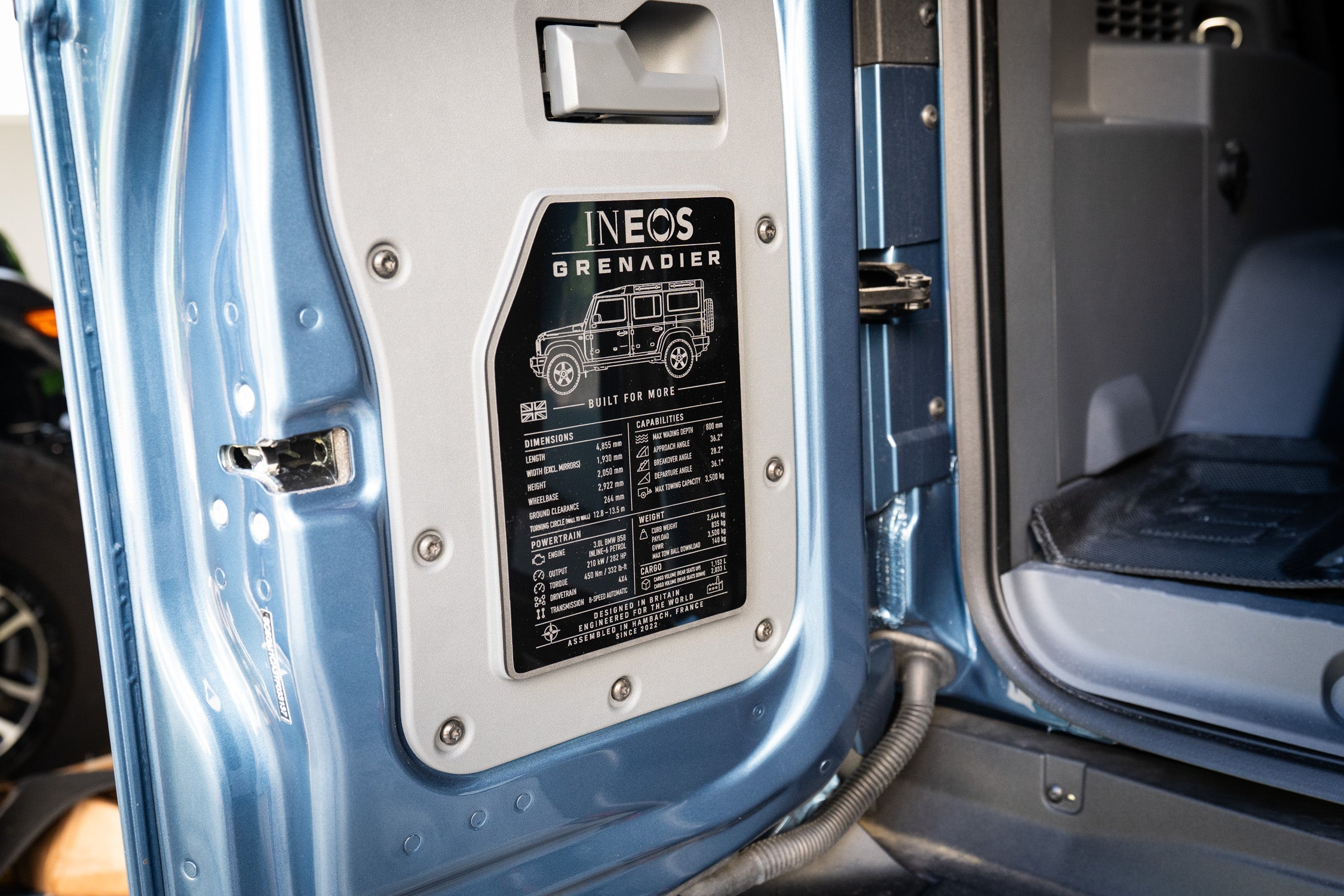 Spec Plate for Cargo Door - 2024+ Grenadier Station Wagon StickerFab