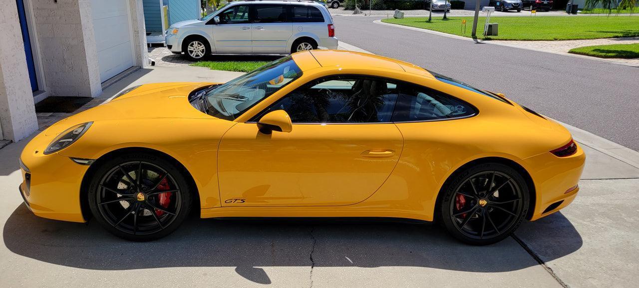 "GTS" Door Vinyl Logo Emblems for Porsche Vehicles (Boxter, Cayman, 911, Macan, Cayenne, Panamera) StickerFab