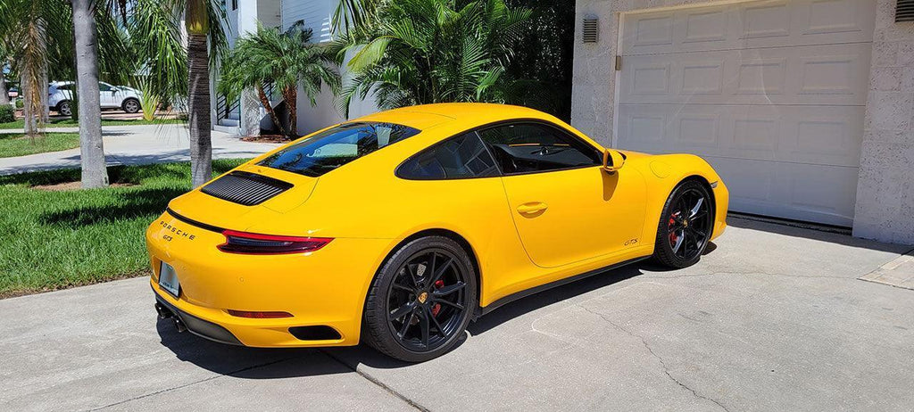 "GTS" Door Vinyl Logo Emblems for Porsche Vehicles (Boxter, Cayman, 911, Macan, Cayenne, Panamera) StickerFab