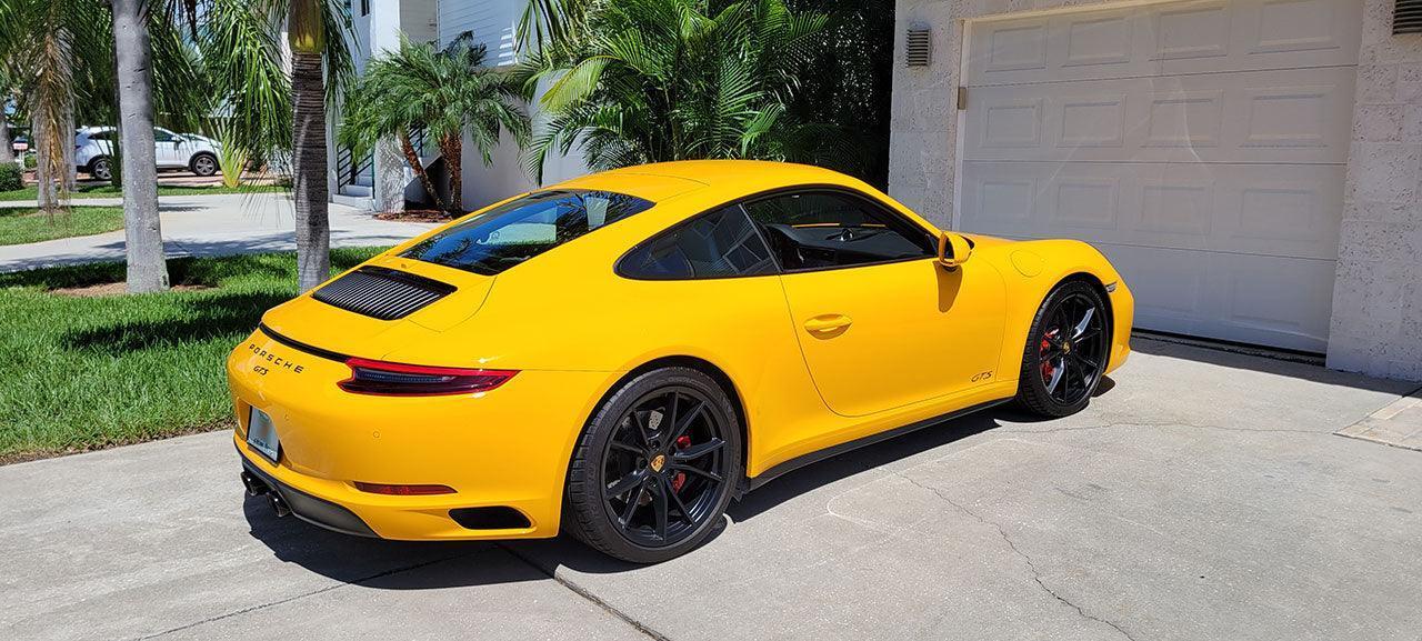 "GTS" Door Vinyl Logo Emblems for Porsche Vehicles (Boxter, Cayman, 911, Macan, Cayenne, Panamera) StickerFab
