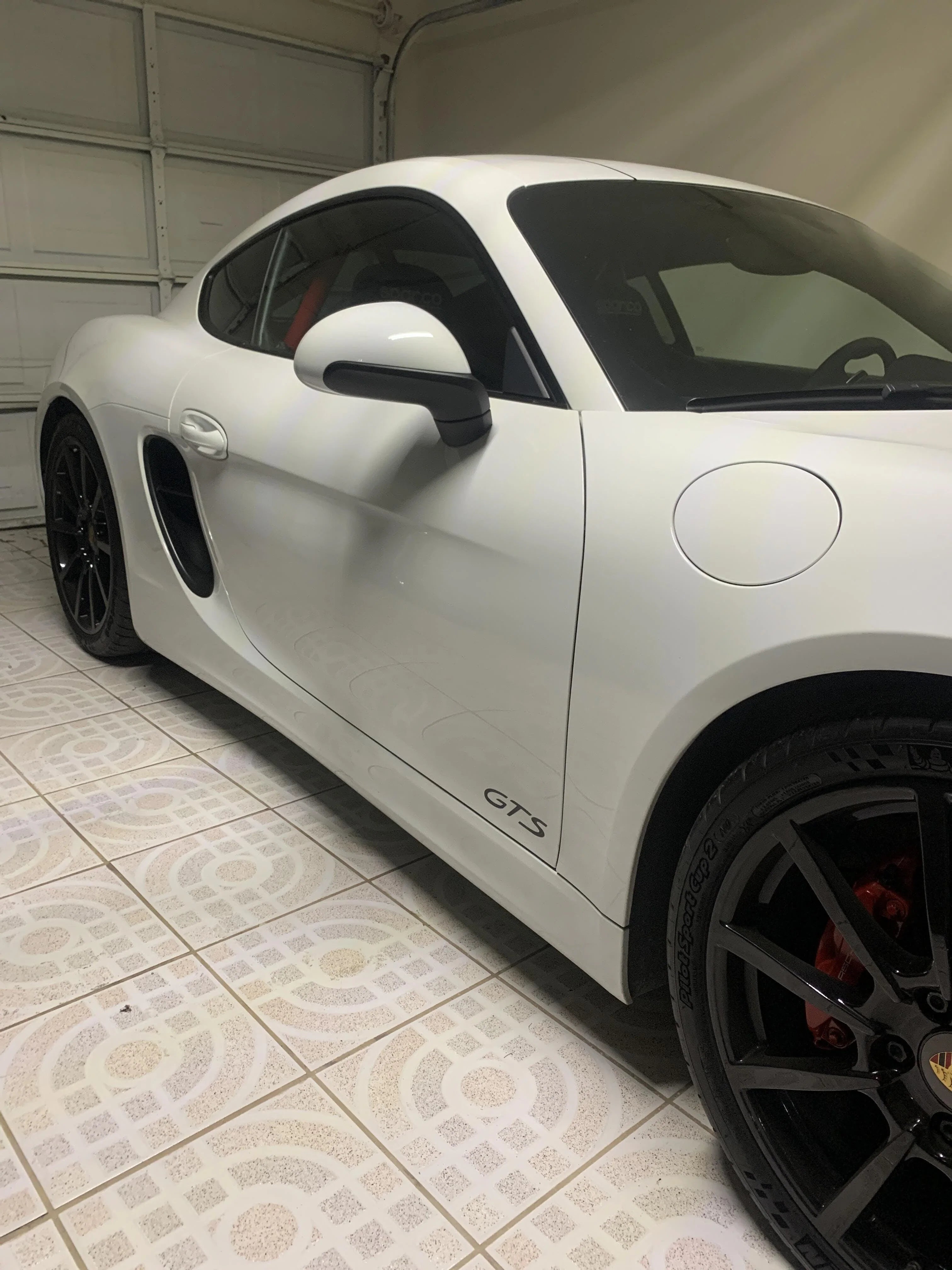 "GTS" Door Vinyl Logo Emblems for Porsche Vehicles (Boxter, Cayman, 911, Macan, Cayenne, Panamera) StickerFab