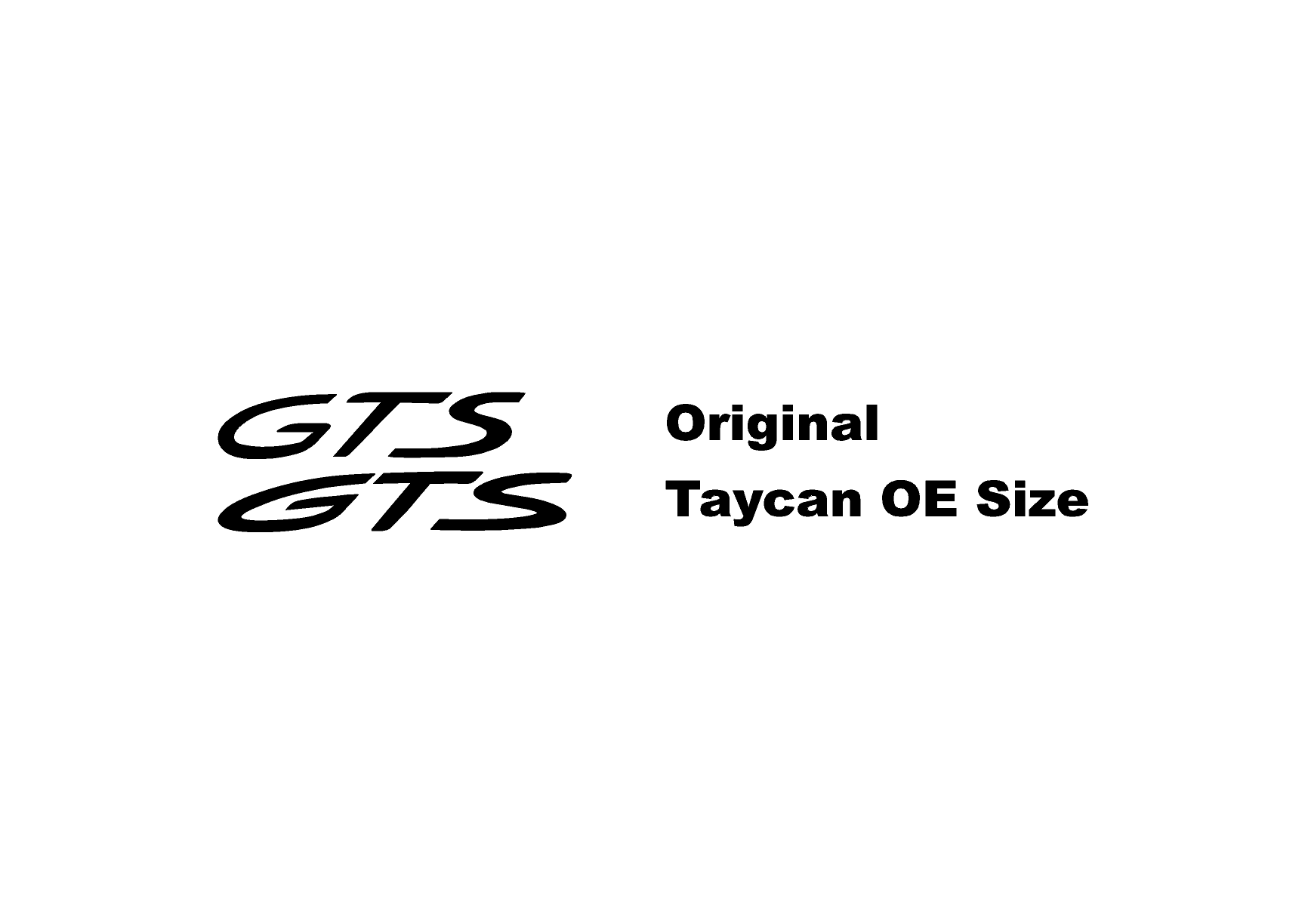 "GTS" Door Vinyl Logo Emblems for Porsche Vehicles (Boxter, Cayman, 911, Macan, Cayenne, Panamera) StickerFab