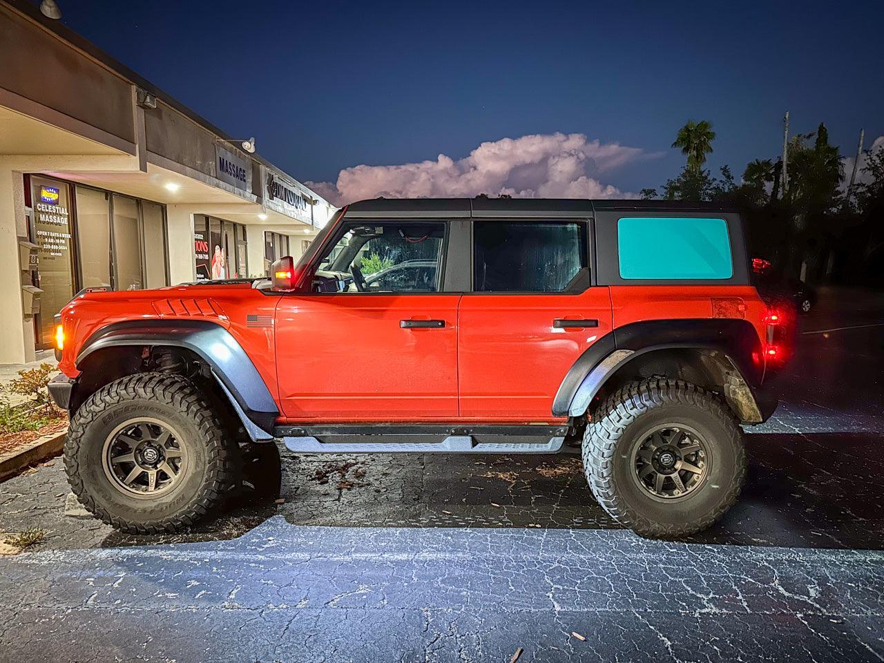 Hardtop Side Window Blackout Overlays - 2021+ Bronco 4 Door StickerFab