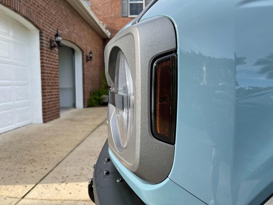 Headlight Bucket Inlays - 2021+ Bronco Badlands / WildTrak / First Edition StickerFab