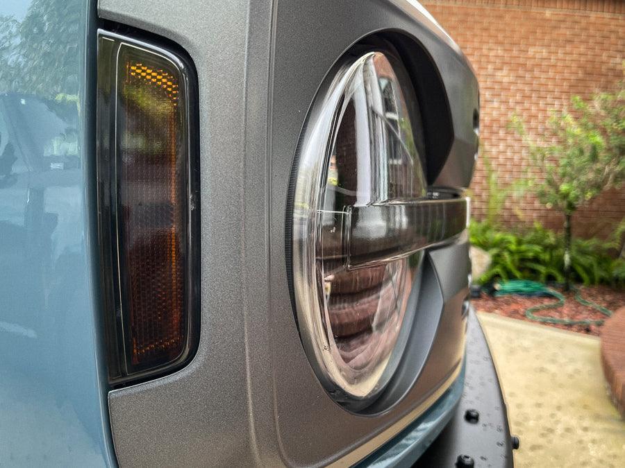 Headlight Bucket Inlays - 2021+ Bronco Badlands / WildTrak / First Edition StickerFab