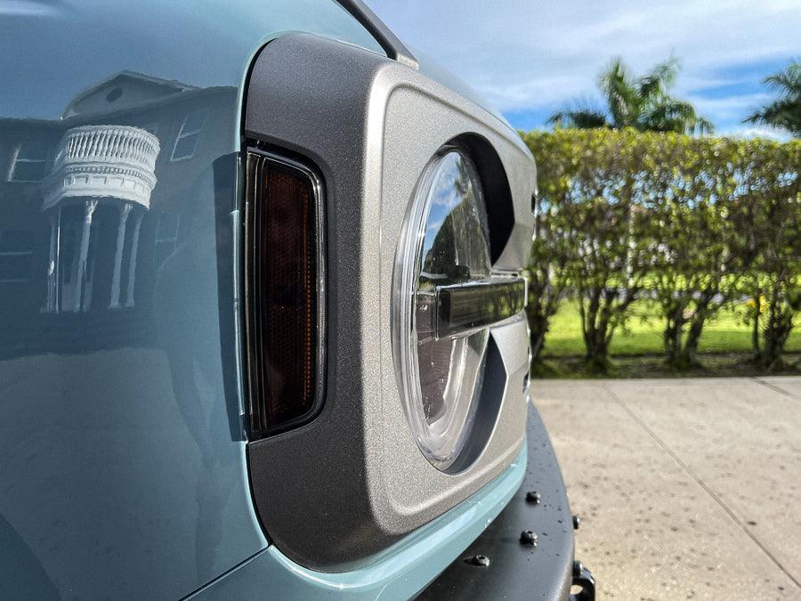 Headlight Bucket Inlays - 2021+ Bronco Badlands / WildTrak / First Edition StickerFab