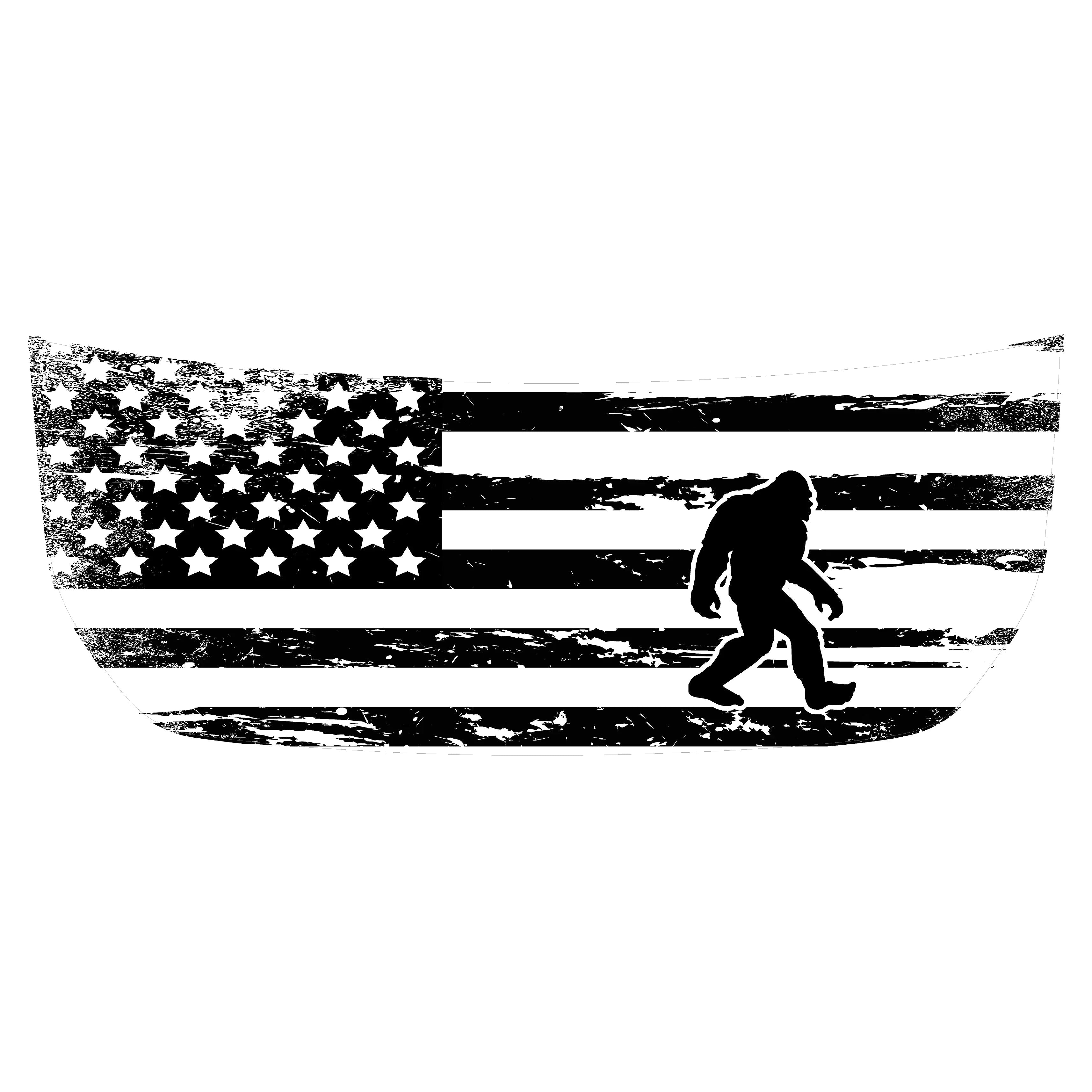 Stealth Clear American Flag Hood Overlay - 2021+ Bronco StickerFab