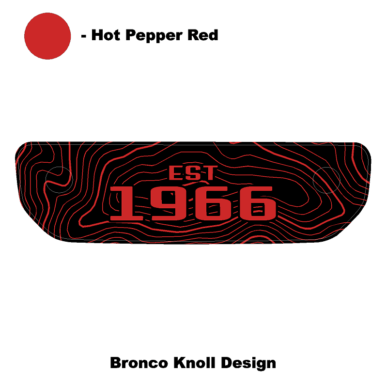 1966 Topographic Shifter Plate (Printed Series + Acrylic) - 2021+ Bronco StickerFab