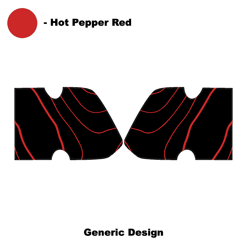 Topo Interior Door Cup Protector Kit - 2021+ Bronco StickerFab