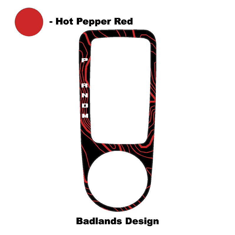 Topo Automatic Shifter Overlay (Printed Series) - 2021+ Bronco Automatic StickerFab