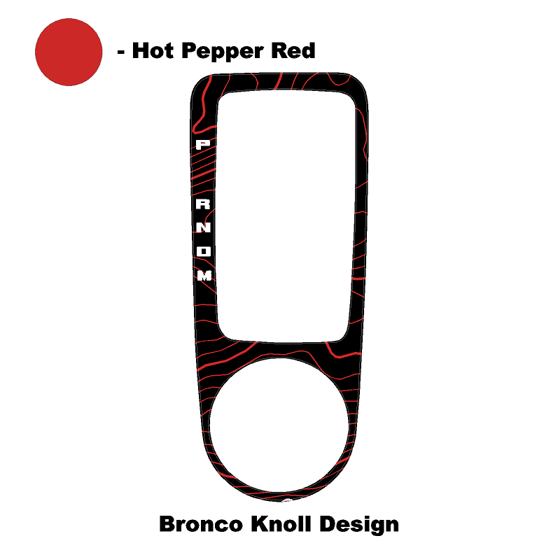 Topo Automatic Shifter Overlay (Printed Series) - 2021+ Bronco Automatic StickerFab