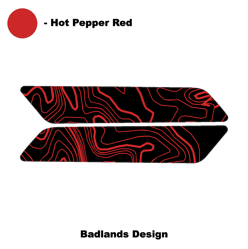 Topo Interior Front Door Grab Handle Overlay Kit (Printed + Laser Series) - 2021+ Bronco StickerFab