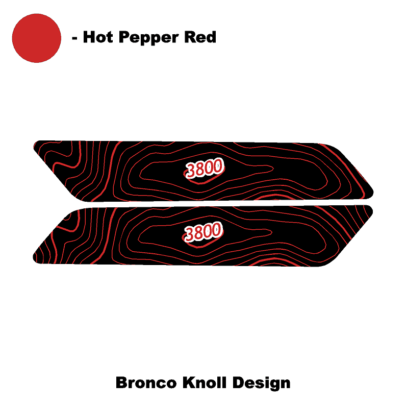 Topo Interior Front Door Grab Handle Overlay Kit (Printed + Laser Series) - 2021+ Bronco StickerFab