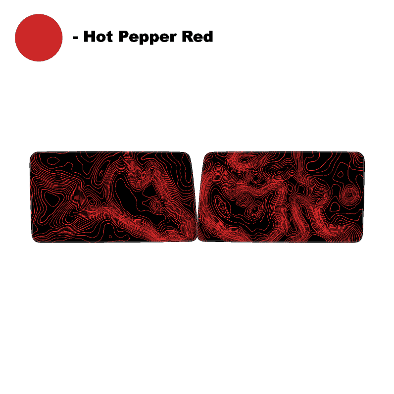Topo Hardtop Side Window Overlays - 2021+ Bronco 4 Door StickerFab