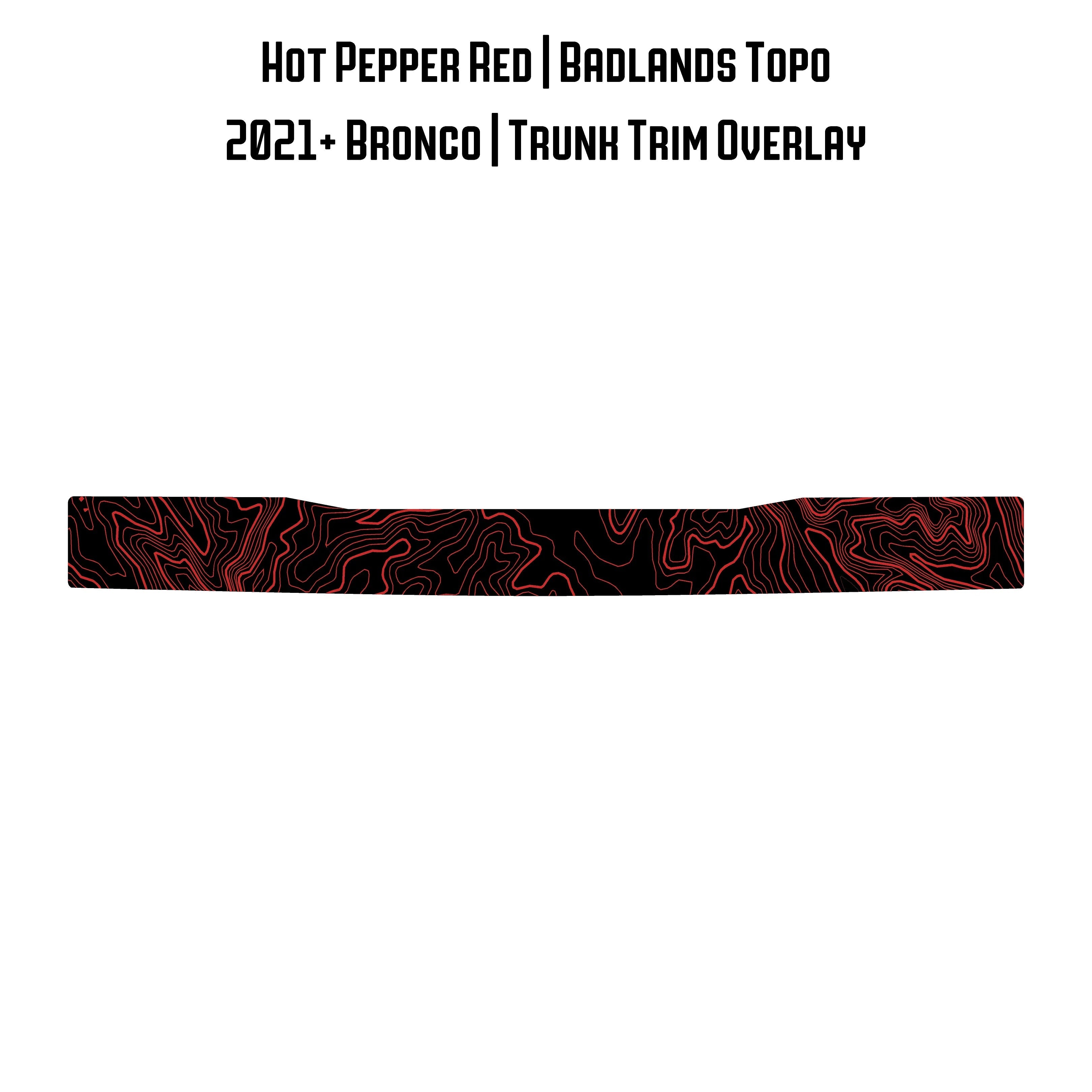 Topo Trunk Trim Overlay / Protector - 2021+ Bronco StickerFab