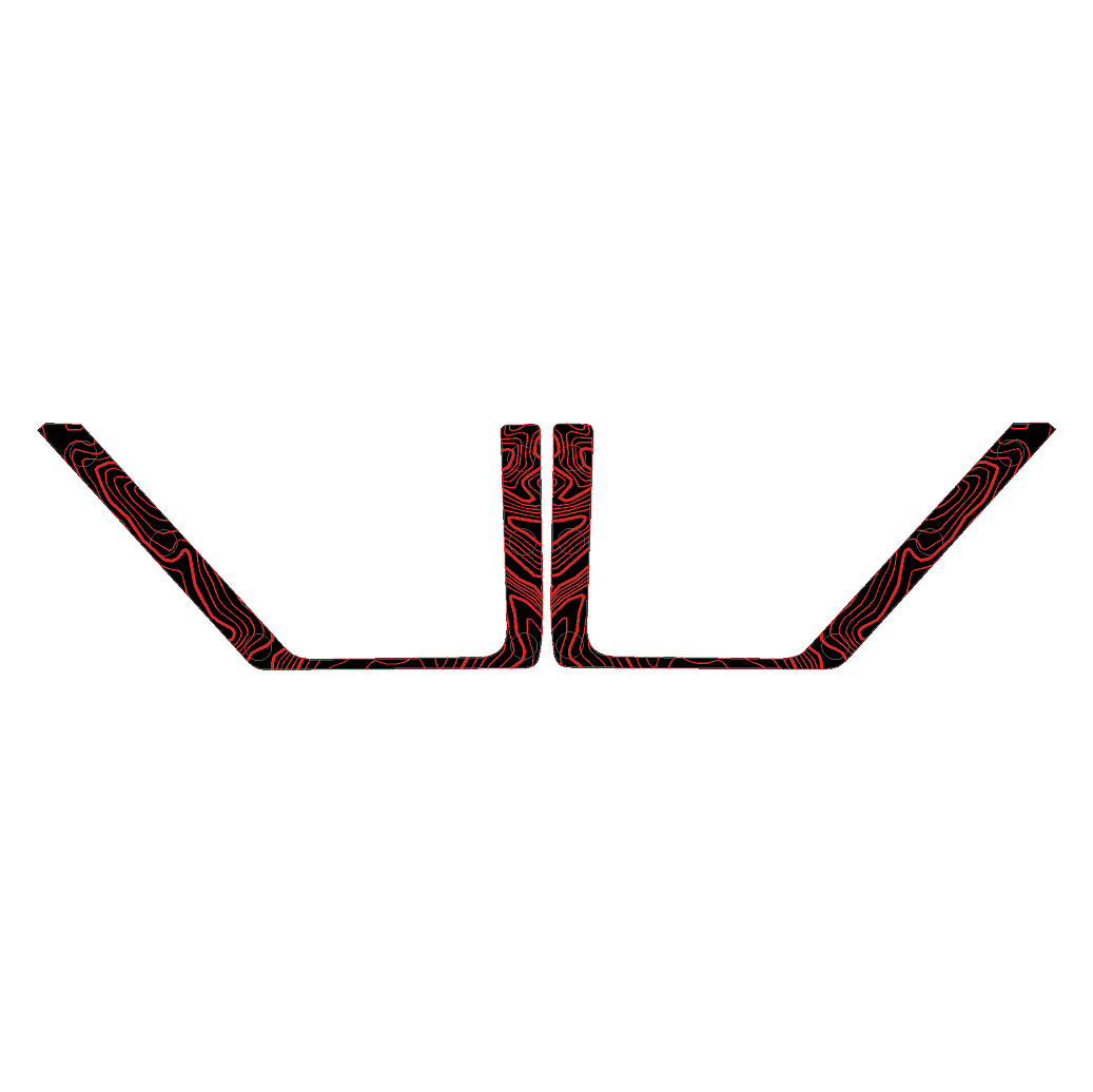 Topo Front Door Net Trim Overlay Kit (Printed Series) - 2021+ Bronco StickerFab