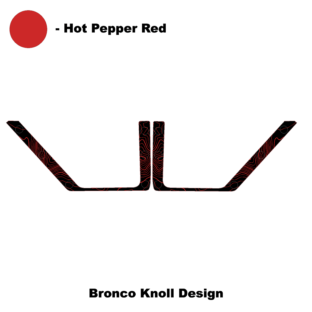 Topo Front Door Net Trim Overlay Kit (Printed Series) - 2021+ Bronco StickerFab