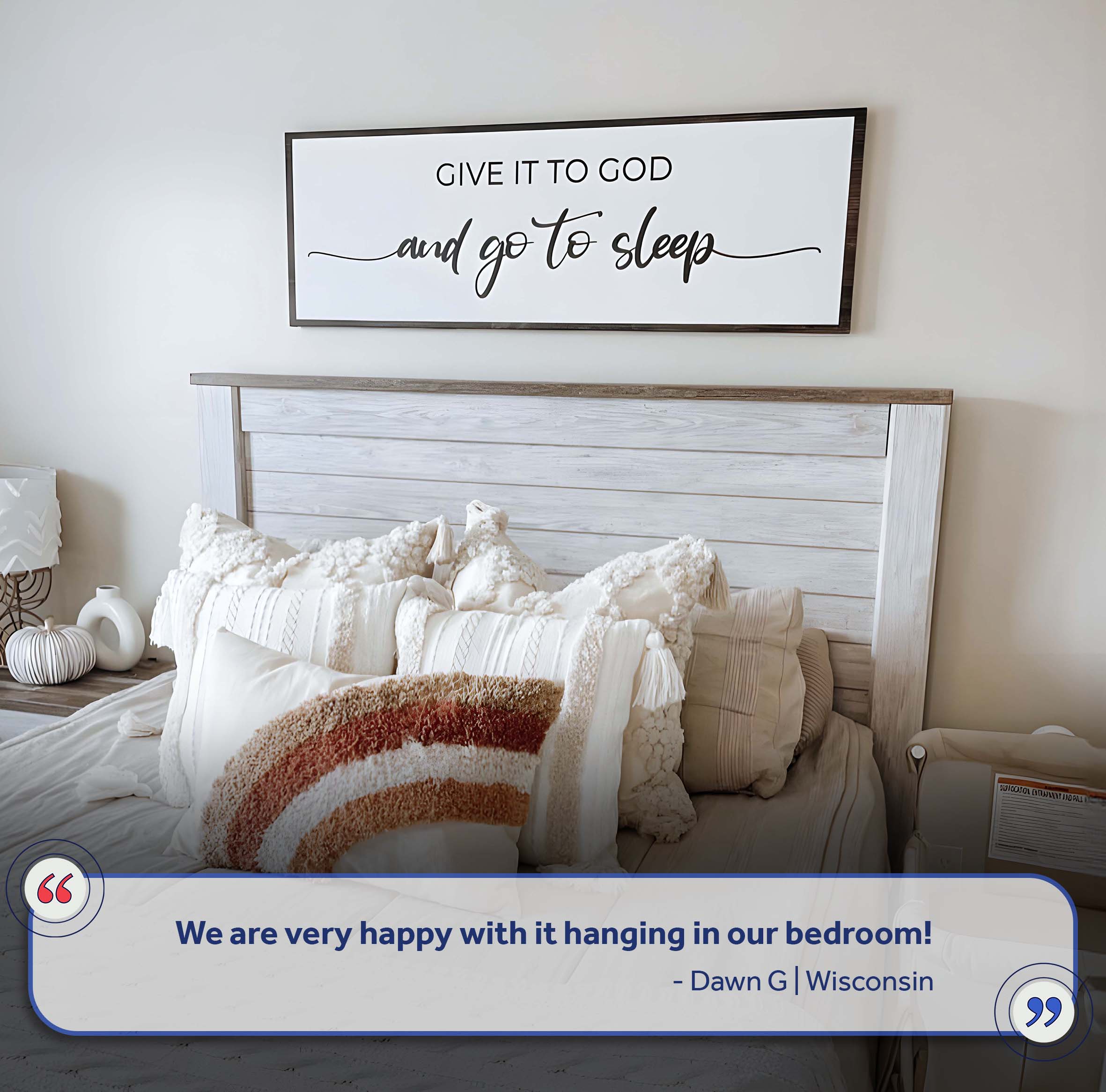 Give It To God And Go To Sleep Sign II Tailored Canvases