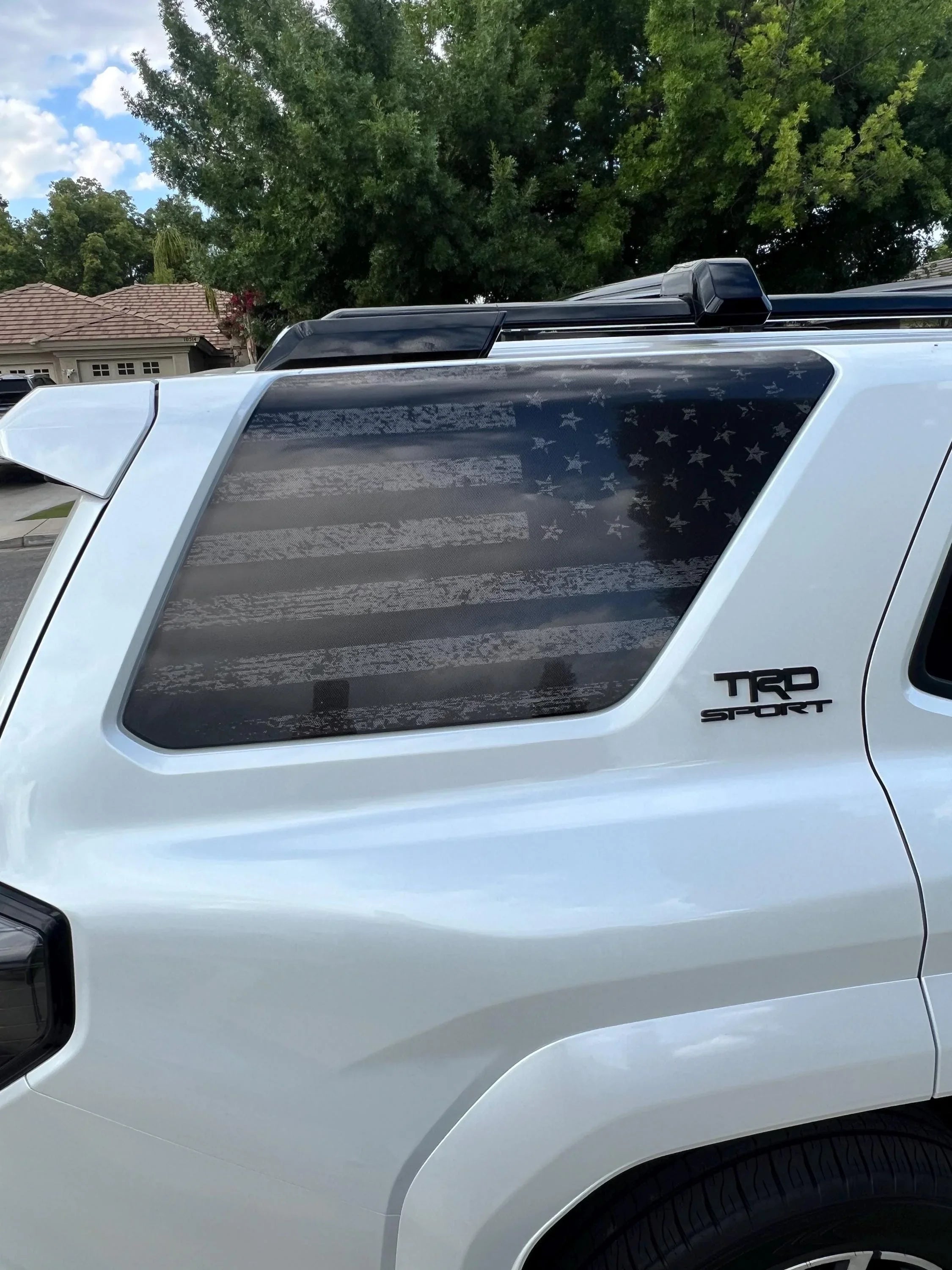 American Flag Rear Window Overlays V2 (Perforated) - 2025+ 4Runner StickerFab
