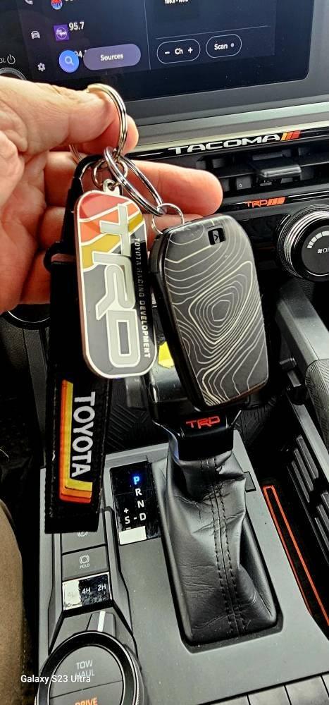 Topographic Key Fob Overlays - 2024+ Tacoma / 2025+ 4Runner StickerFab
