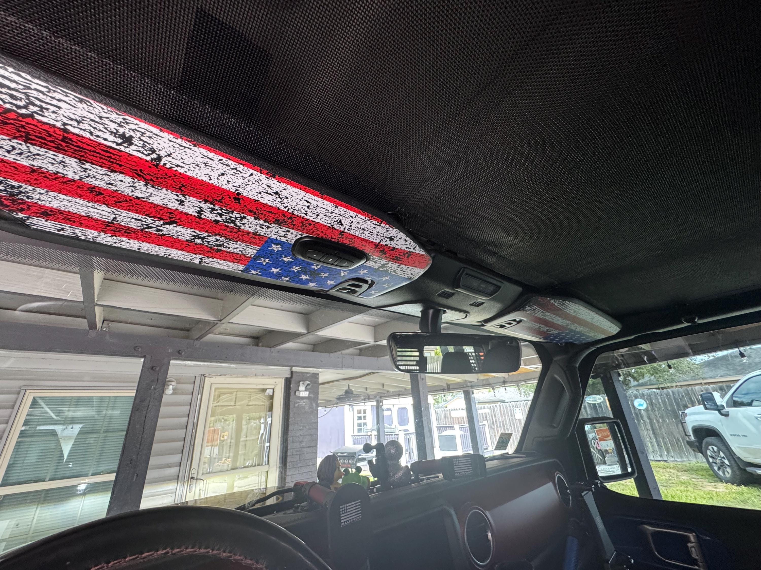 Freedom Series Sun Visor Overlays - 2018+ Wrangler JL / Gladiator JT StickerFab