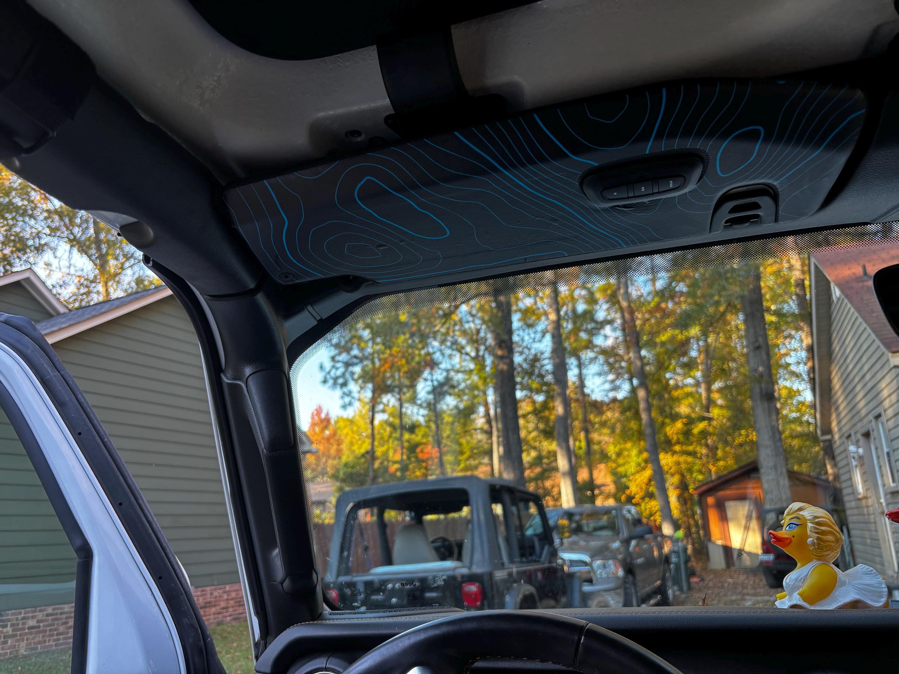 Topographic Map Sun Visor Overlays - 2018+ Wrangler JL / Gladiator JT StickerFab