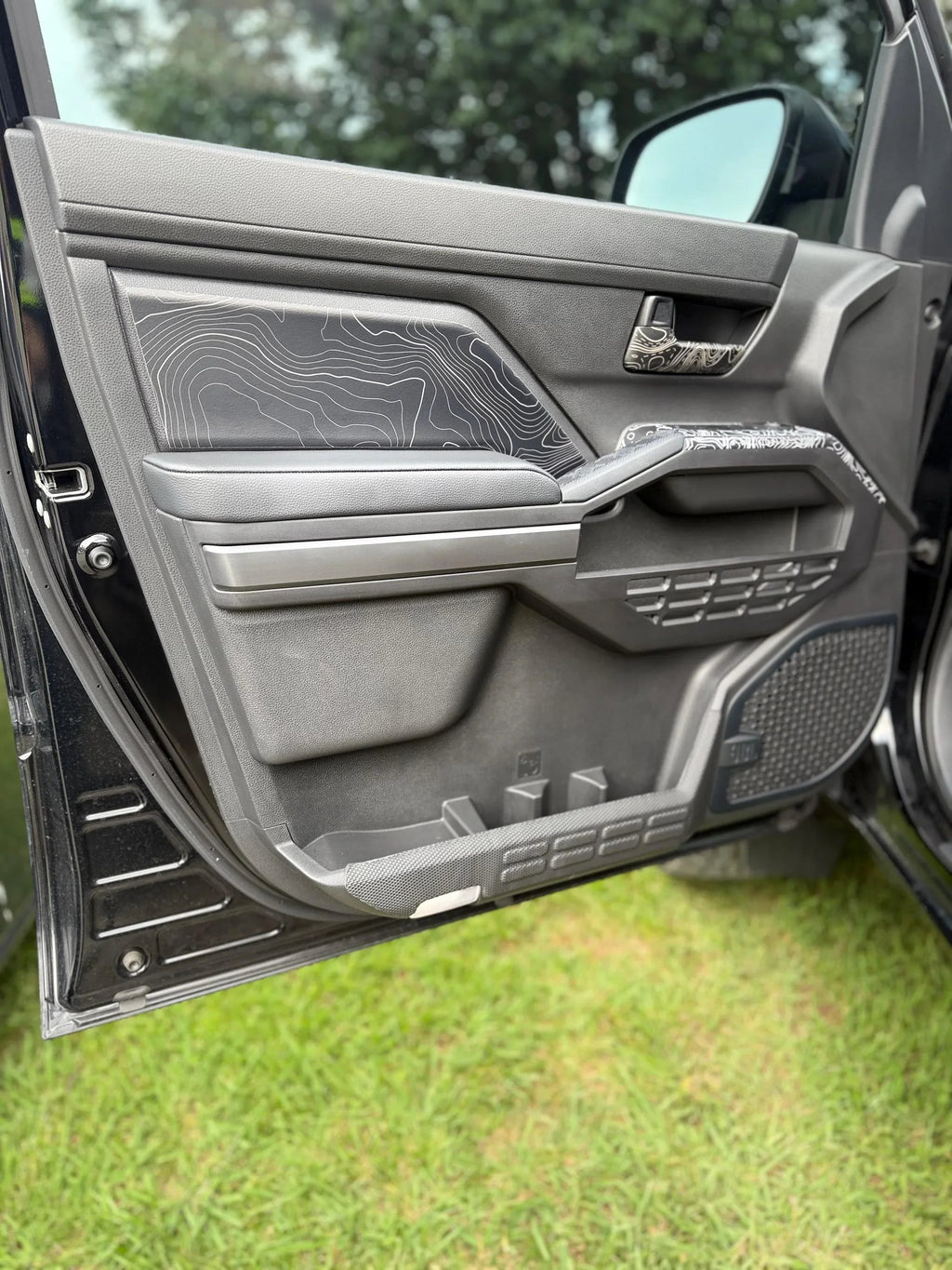 Topographic FRONT Door Armrest Panel Protection - 2024+ Tacoma / 2025+ 4Runner StickerFab