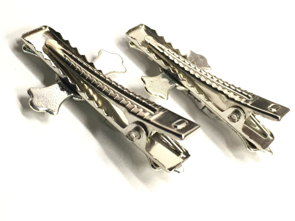 cross crucifix hair clips mini clip barrettes vintage silver crosses hairpin jewelry hairstyles accessories jewellery Saint Michaels Jewelry