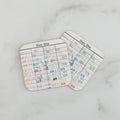 Library Card Coaster - Librarian Gift Set of Coasters - Reading Reader Book - Vintage Library Due Date Card Joyful Moose