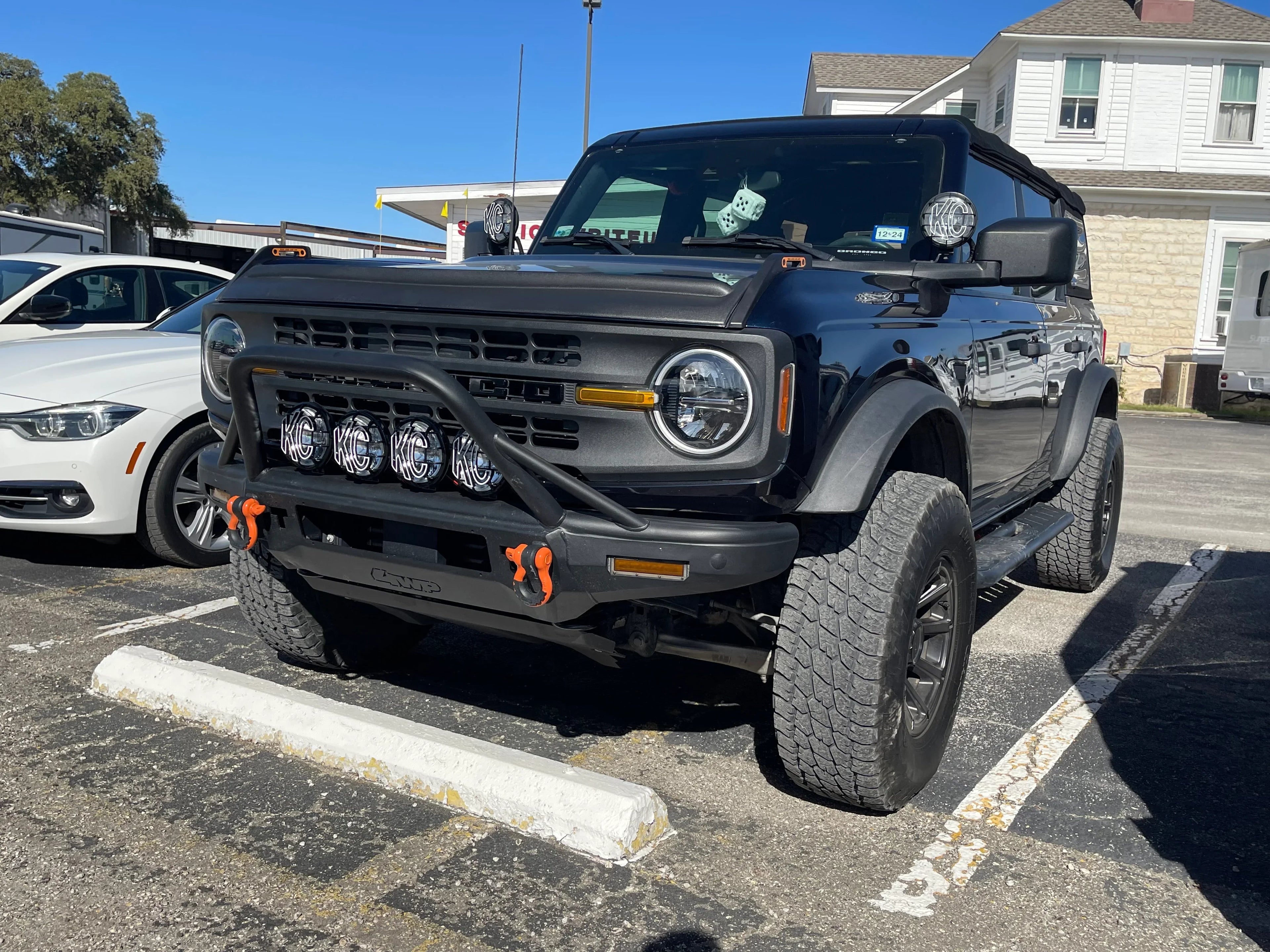 V2 Smoked Shortie Style Light Bar Overlays - 2021+ Bronco (Standard Headlights) StickerFab