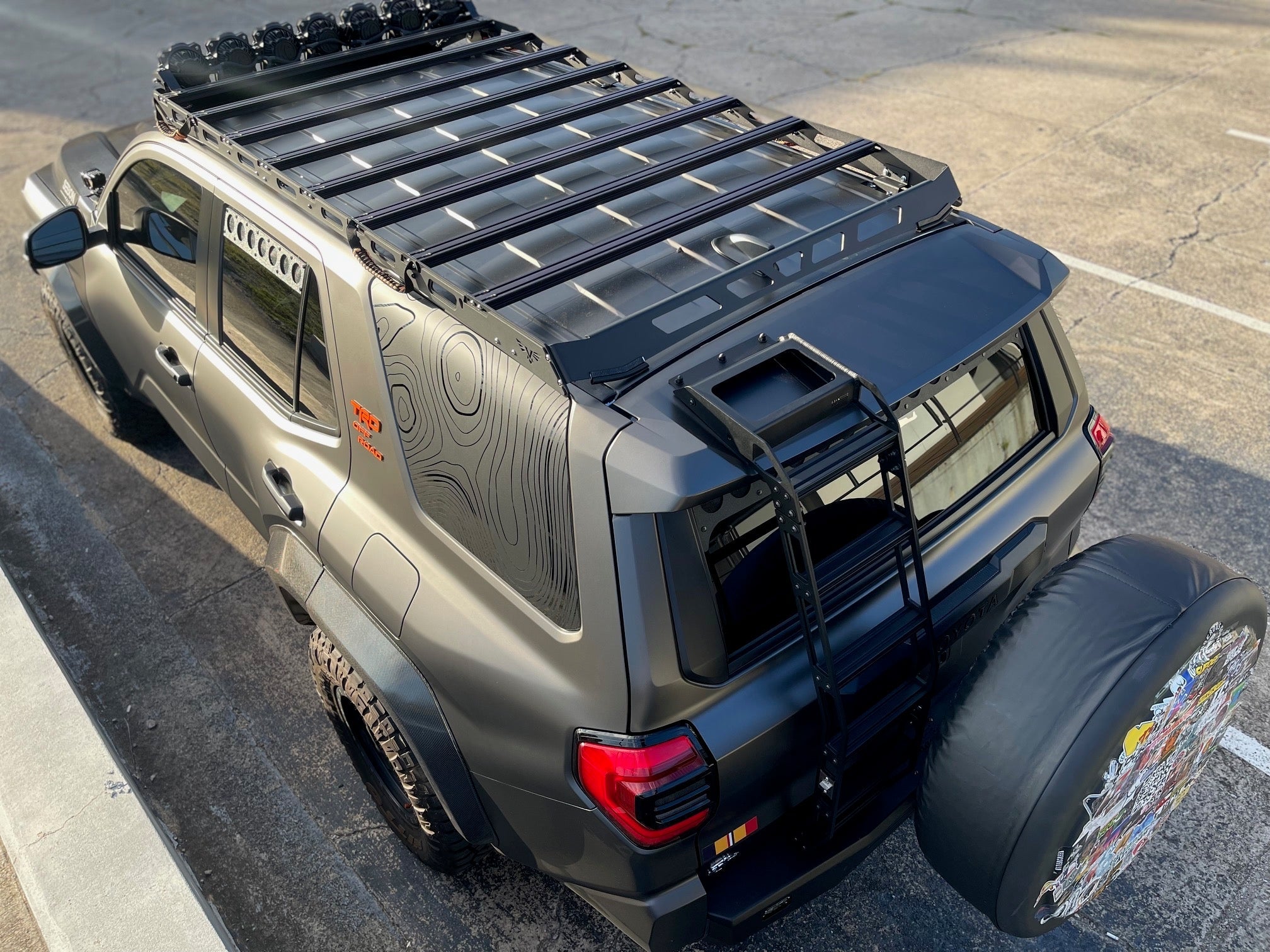 Topographic Rear Window Overlay V2 - 2025+ 4Runner StickerFab