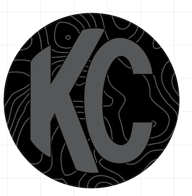 KC HiLITES Pro6 / Titan Gravity Light Cover Topo Overlays (Pair) - Universal StickerFab