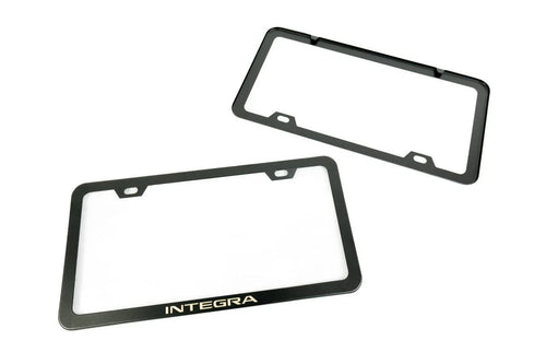"Integra" License Plate Frame - Black, Pair StickerFab