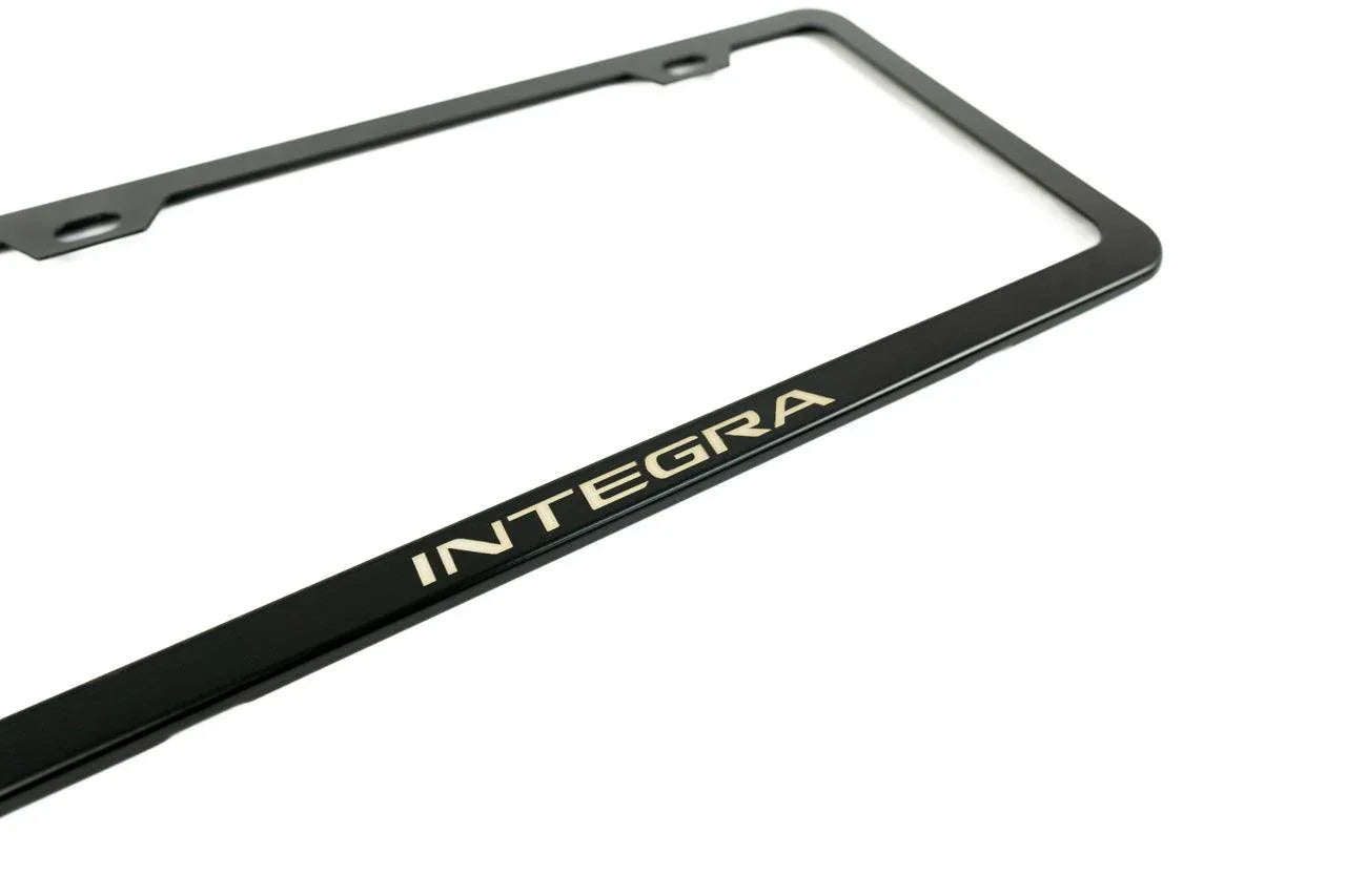 "Integra" License Plate Frame - Black, Pair StickerFab