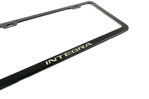 "Integra" License Plate Frame - Black, Pair StickerFab