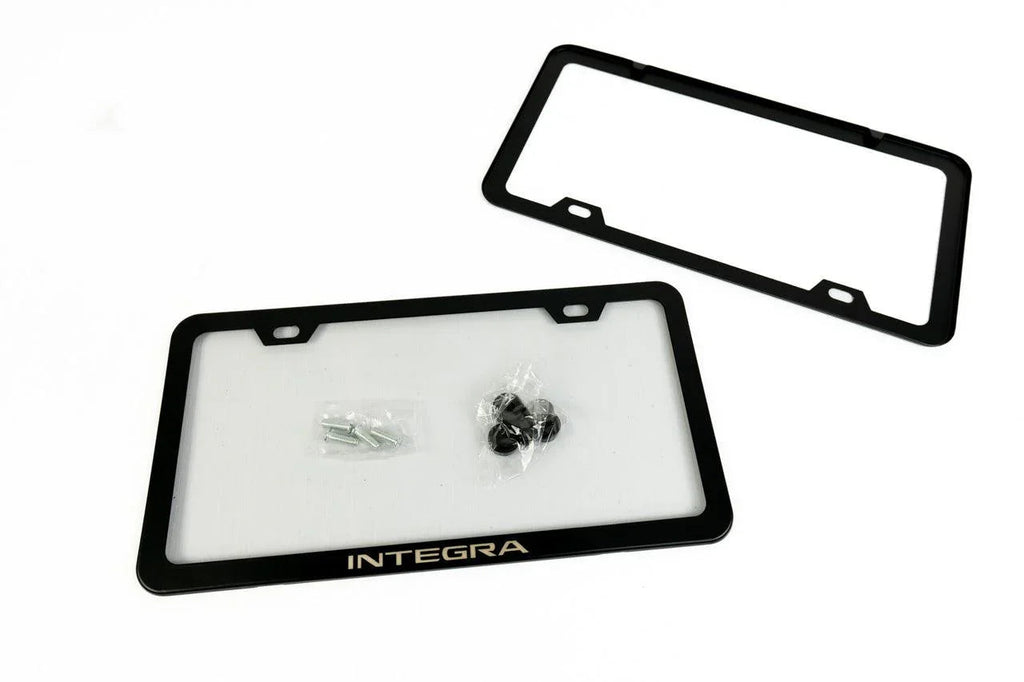 "Integra" License Plate Frame - Black, Pair StickerFab