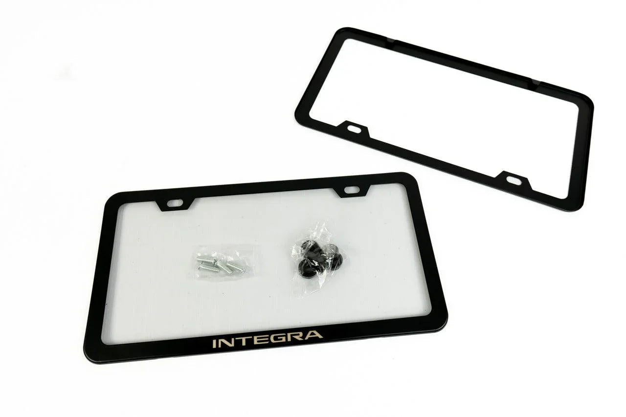 "Integra" License Plate Frame - Black, Pair StickerFab