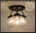 Antique Acorn Glass Ceiling Light | 3-Light Chain Trio The Lamp Goods