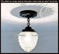 Antique Acorn Glass Ceiling Light with Chain | 6″ The Lamp Goods