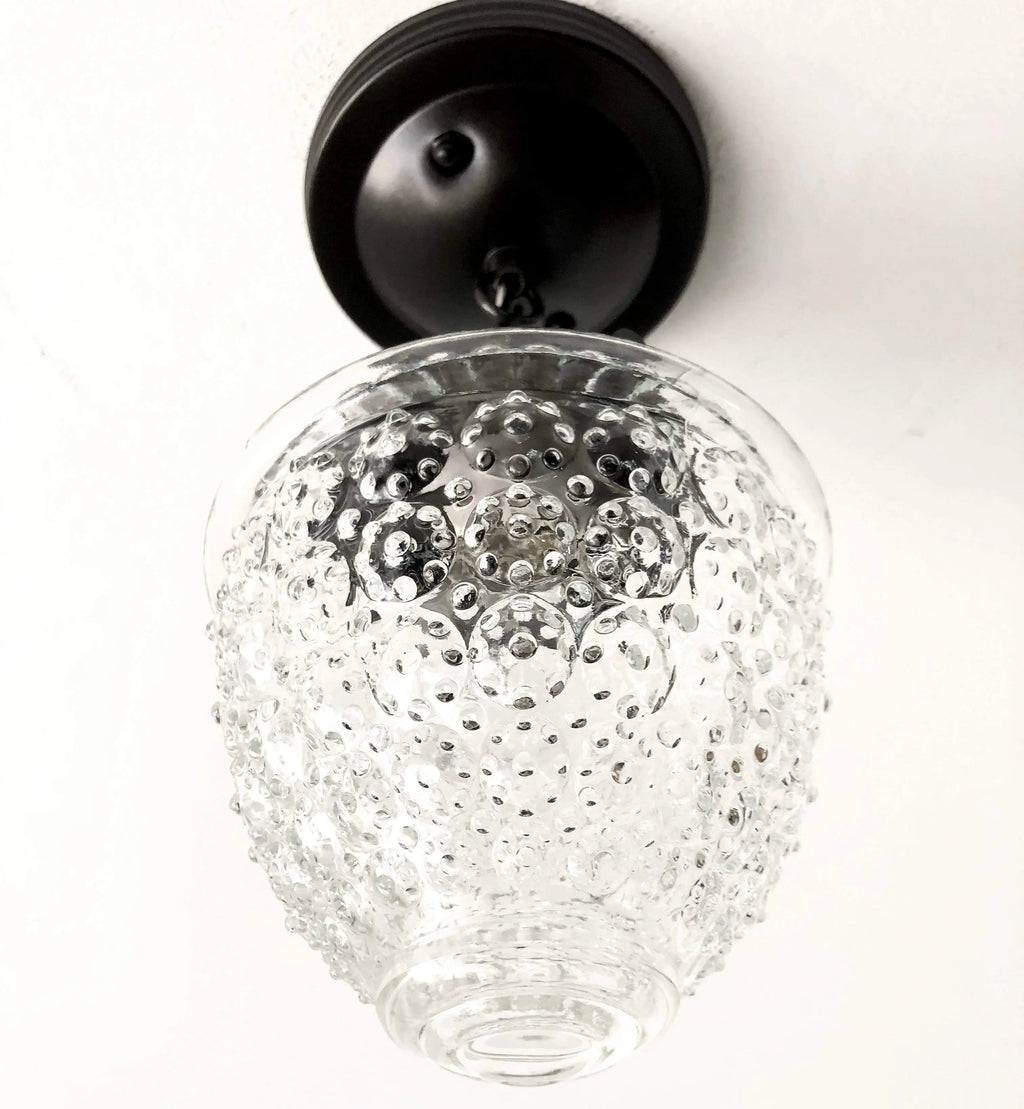 Antique Acorn Glass Ceiling Light with Chain | 6″ The Lamp Goods