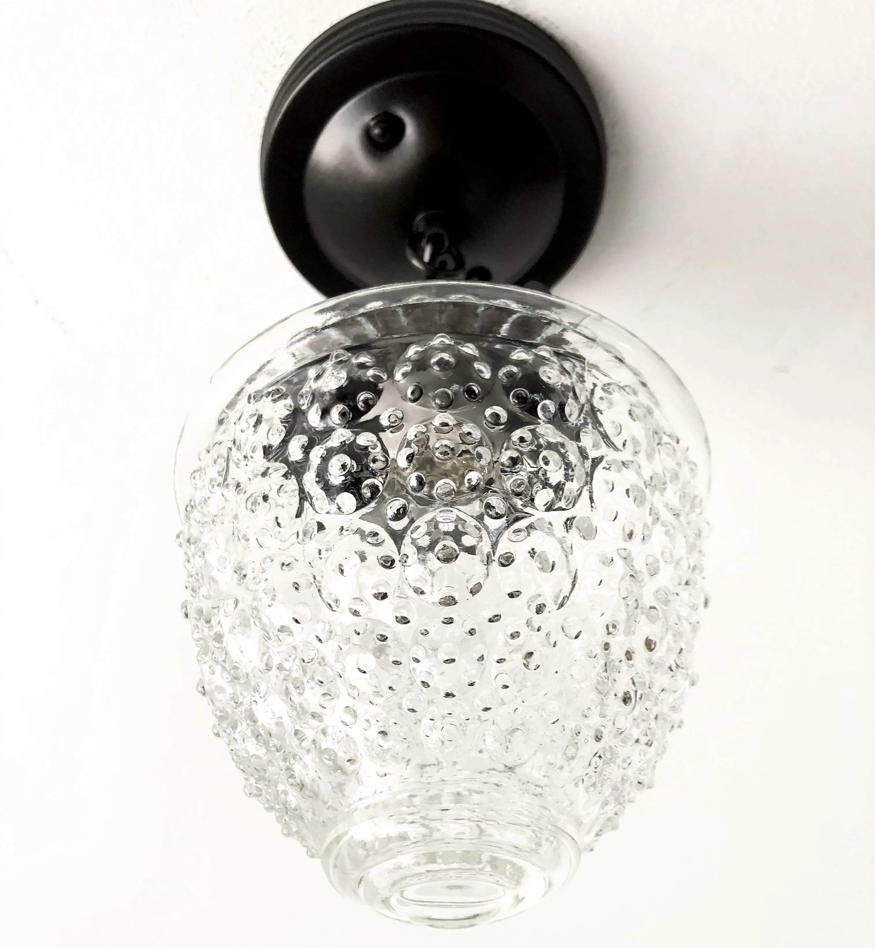 Antique Acorn Glass Ceiling Light with Chain | 6″ The Lamp Goods